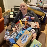 Residents enjoying the spoils of gift giving