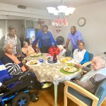 Residents gathered for community meal