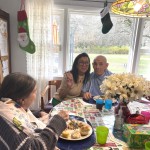 Staff and residents enjoying special time at meal time