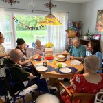 Residents gathered for community meal